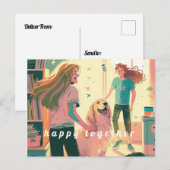 Briefkaart Happy Together (Voorkant / Achterkant)