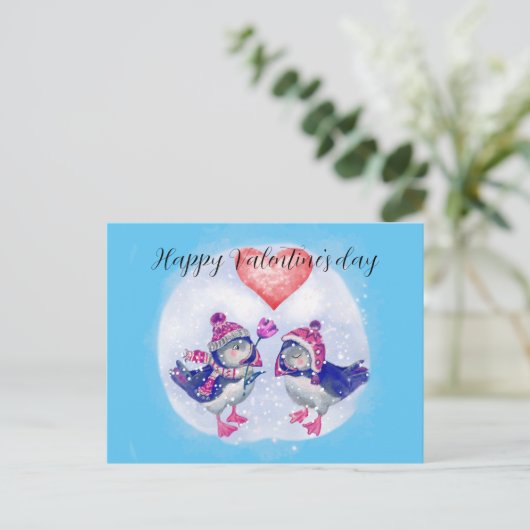 Briefkaart Happy Valentine's dag (Staand voorkant)