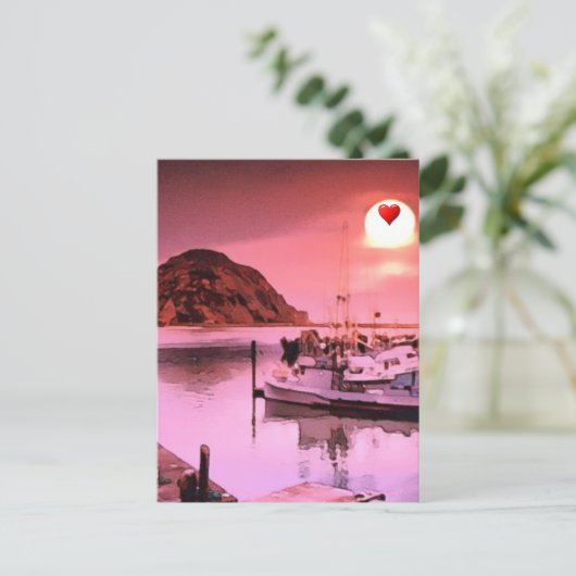 Briefkaart Harbour Hues (Staand voorkant)