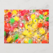 Briefkaart hard snoep