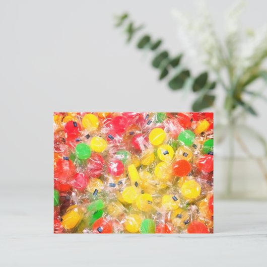 Briefkaart hard snoep (Staand voorkant)