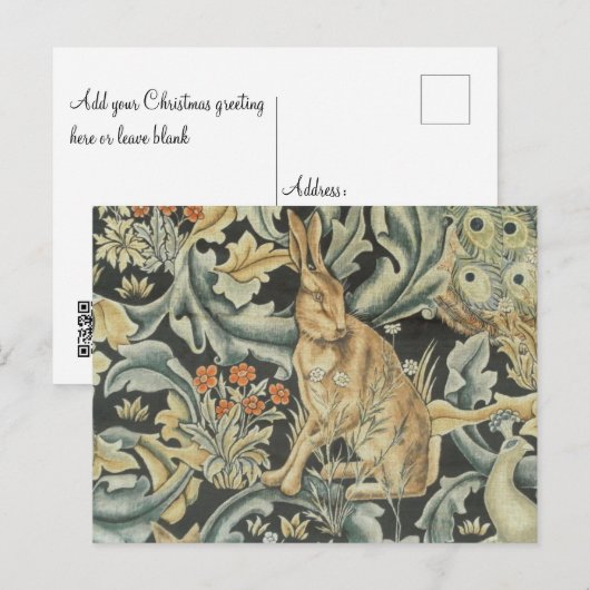 Briefkaart - Hare en vogels (Voorkant / Achterkant)