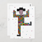 briefkaart _ harlekijn (Voorkant / Achterkant)