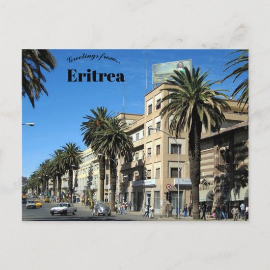Briefkaart Harnet Avenue Asmara Eritrea (Voorkant)