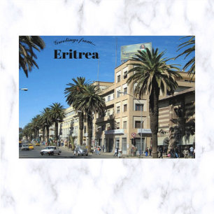 Briefkaart Harnet Avenue Asmara Eritrea