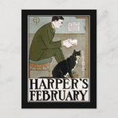 Briefkaart: Harper's February door Edward Penfield Briefkaart (Voorkant)