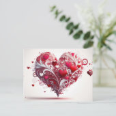 Briefkaart hart (Staand voorkant)