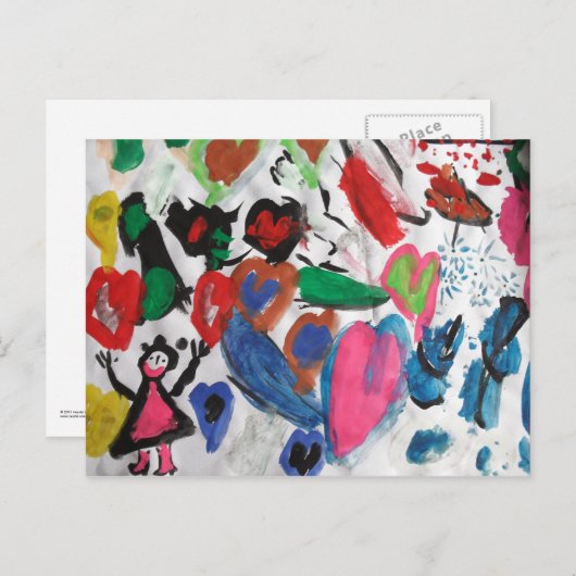 Briefkaart hart (Voorkant / Achterkant)