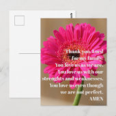 Briefkaart - Hartelijk dank, Heer (Voorkant / Achterkant)