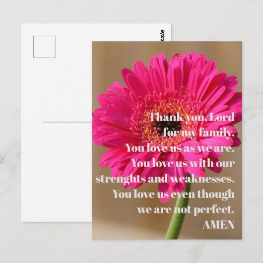 Briefkaart - Hartelijk dank, Heer (Voorkant / Achterkant)