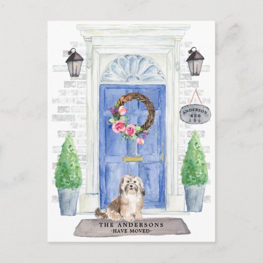 Briefkaart Havanese Moving Announcement (Voorkant)