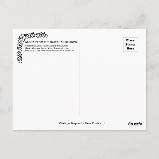  Briefkaart Hawaï (Achterkant)