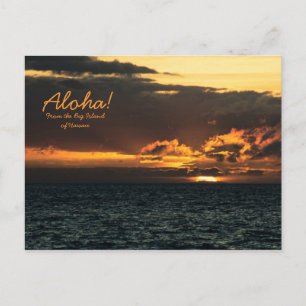 Briefkaart: Hawaï Zonsondergang Briefkaart