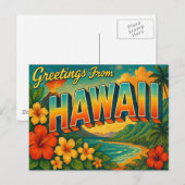 Briefkaart Hawaii (Voorkant / Achterkant)
