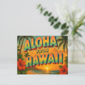 Briefkaart Hawaii (Staand voorkant)