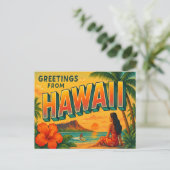 Briefkaart Hawaii (Staand voorkant)