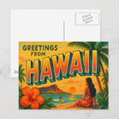 Briefkaart Hawaii (Voorkant / Achterkant)