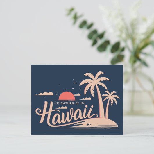 Briefkaart Hawaii (Staand voorkant)