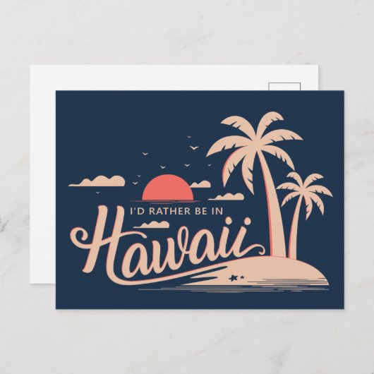 Briefkaart Hawaii (Voorkant / Achterkant)