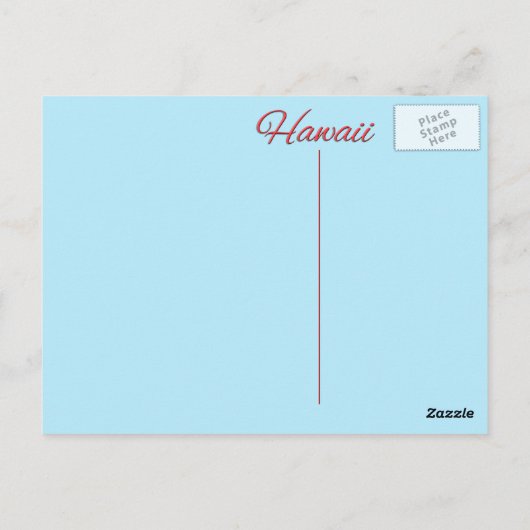 BRIEFKAART - HAWAII (Achterkant)