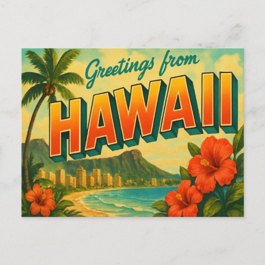 Briefkaart Hawaii (Voorkant)