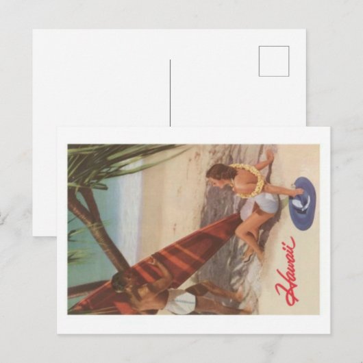  Briefkaart Hawaii Beach (Voorkant / Achterkant)