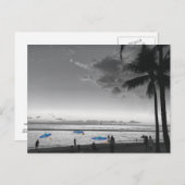 Briefkaart Hawaii Beach en Palm Trees (Voorkant / Achterkant)