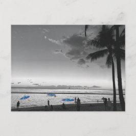 Briefkaart Hawaii Beach en Palm Trees
