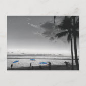 Briefkaart Hawaii Beach en Palm Trees (Voorkant)