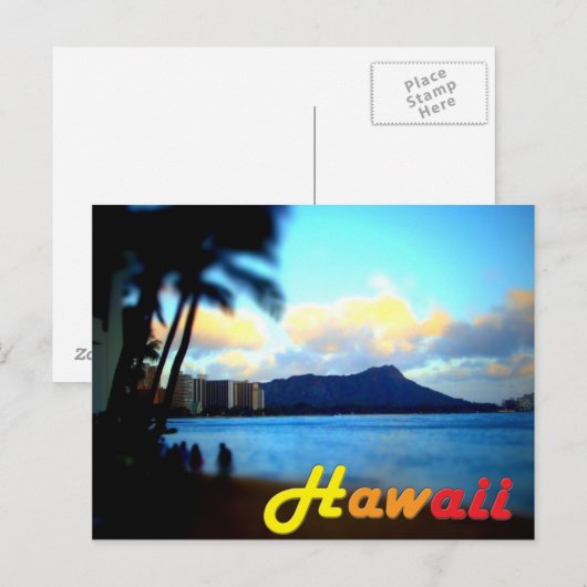Briefkaart Hawaii-Oahu-Diamond (Voorkant / Achterkant)
