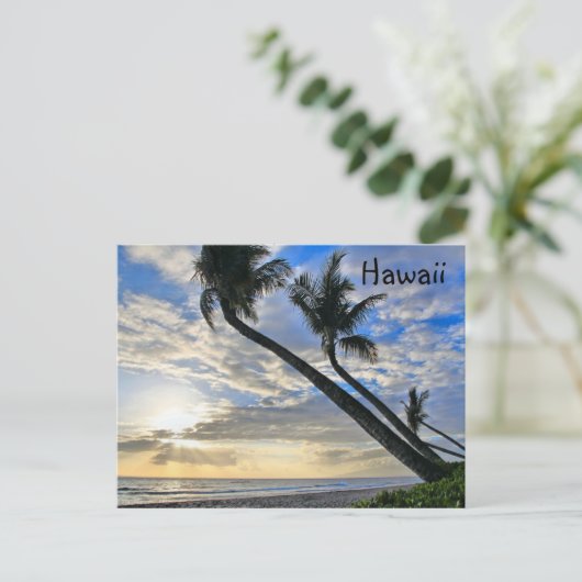 Briefkaart Hawaii Palms (Staand voorkant)