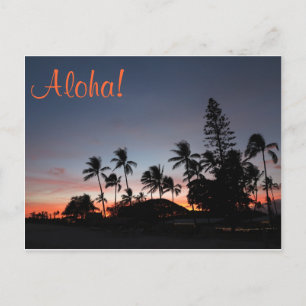 Briefkaart - Hawaiiaanse zonsondergang