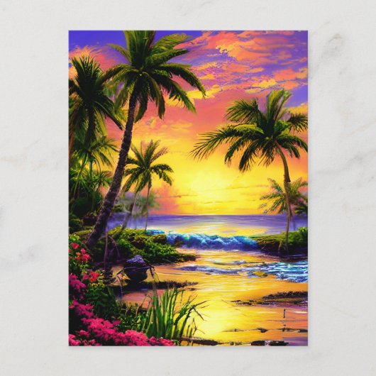 Briefkaart Hawaiian Aloha (Voorkant)