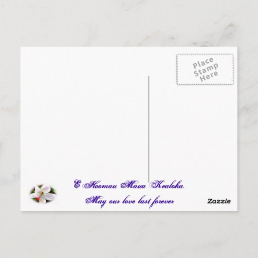 Briefkaart Hawaiian Scenes (Achterkant)