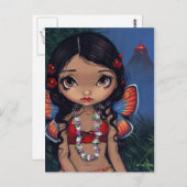 briefkaart "Hawaiian Volcano Fairy" (Voorkant / Achterkant)