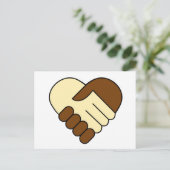 briefkaart "Heart handshake" (Staand voorkant)