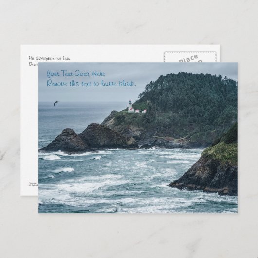 Briefkaart: Hecata Head Lighthouse (Landscape) Briefkaart (Voorkant / Achterkant)