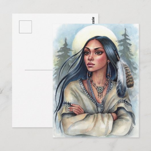 Briefkaart heilige feathers (Voorkant / Achterkant)