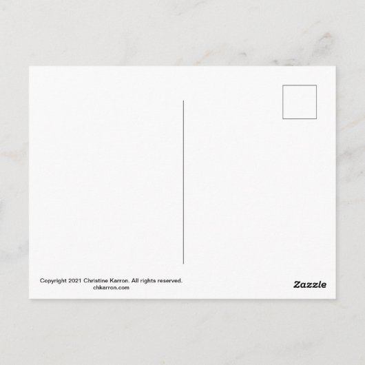 Briefkaart heilige feathers (Achterkant)