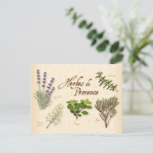 Briefkaart Herbes de Provence (Staand voorkant)