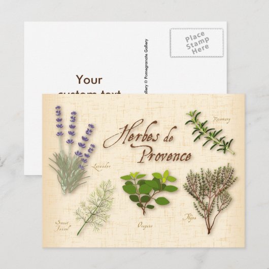 Briefkaart Herbes de Provence (Voorkant / Achterkant)