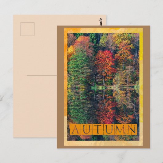 Briefkaart herfstreflectie (Voorkant / Achterkant)