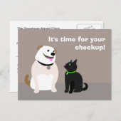 Briefkaart Herinnering voor controle door dierenar (Voorkant / Achterkant)