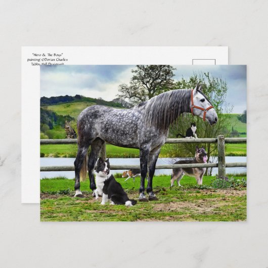 briefkaart "Hero & The Boys" (Voorkant / Achterkant)