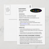 Briefkaart hervatten (Voorkant / Achterkant)