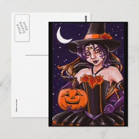 briefkaart "Hester en Jack" (Voorkant / Achterkant)