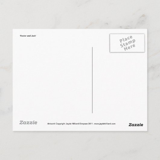 briefkaart "Hester en Jack" (Achterkant)