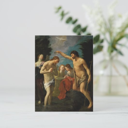 briefkaart "Het aptisme van Christus" (Staand voorkant)