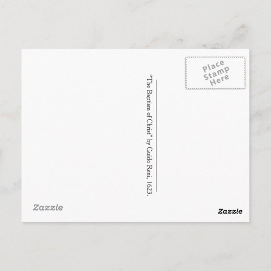 briefkaart "Het aptisme van Christus" (Achterkant)