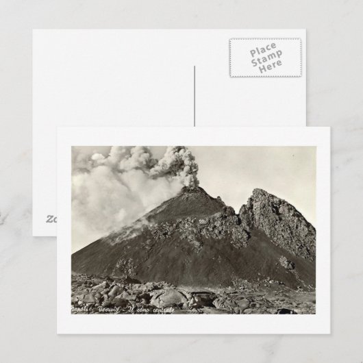 Briefkaart, het centrum van Vesuvius Briefkaart (Voorkant / Achterkant)